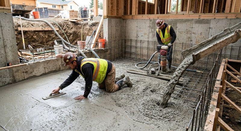 Basement Concrete Installation in Plainville, CT