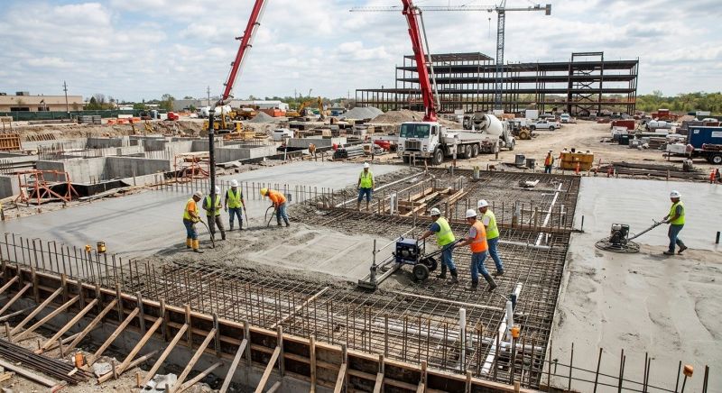 Commercial Slab Construction in Berlin, CT
