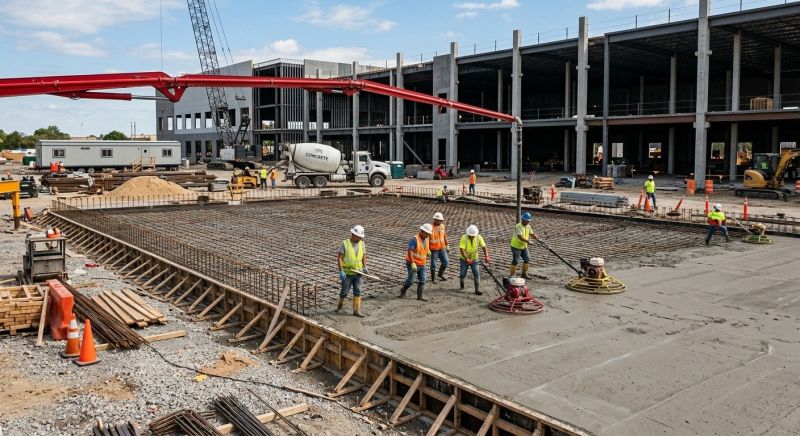 Commercial Slab Construction in Hamden, CT