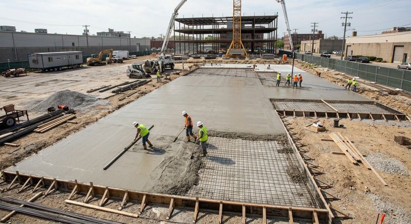 Commercial Slab Installation in Newtown, CT