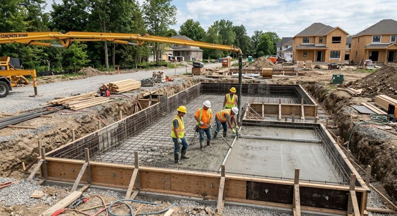 Concrete Foundation Installation in Middlebury, CT