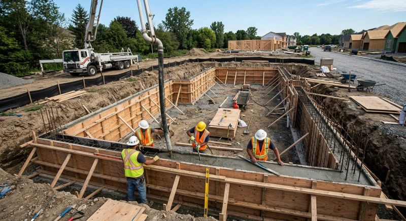 Concrete Foundation Installation in Monroe, CT