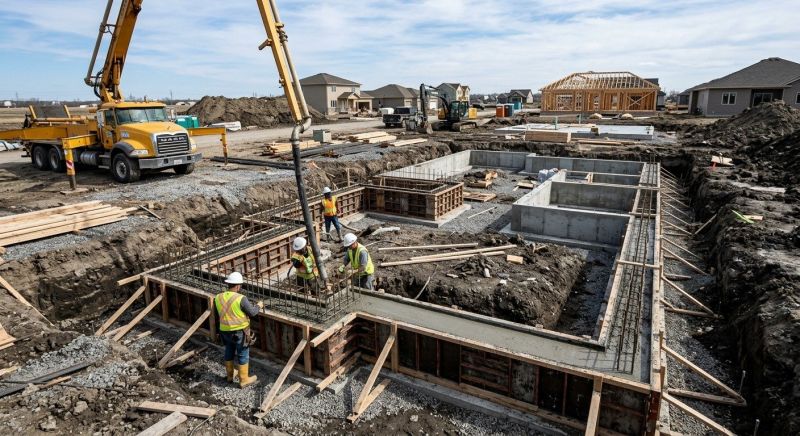 Concrete Foundation Installation in Southington, CT