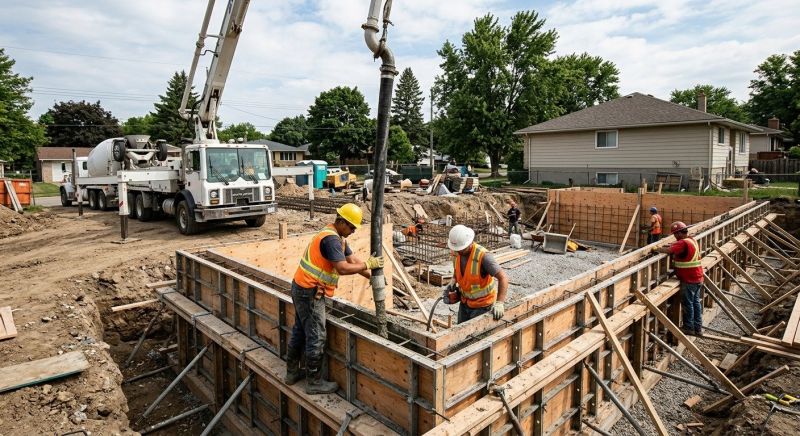 Foundation Wall Pouring in Newtown, CT
